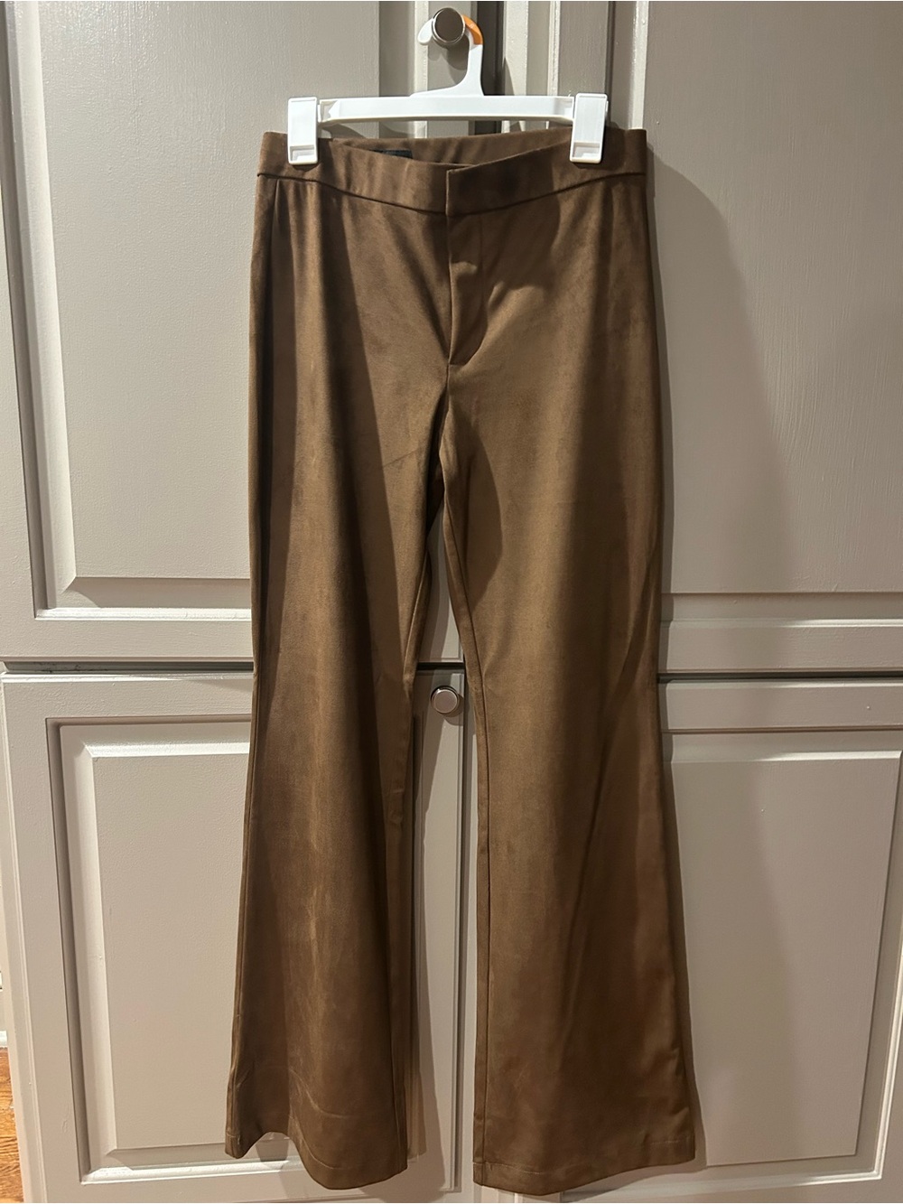 Zara Brown Stretch Suede Pants